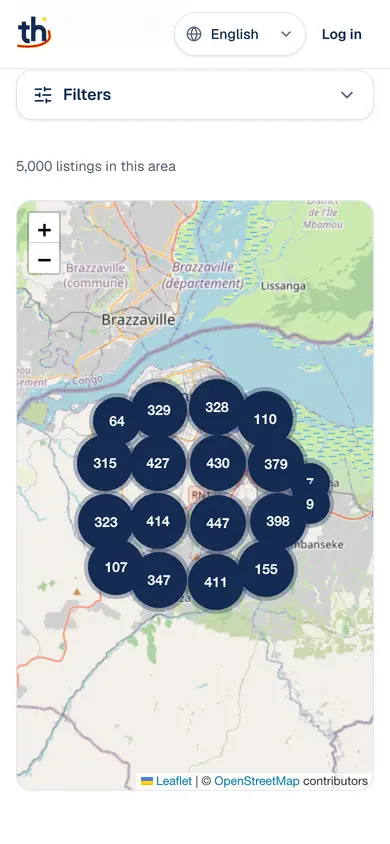 Carte ya bandako ya TrustHabitat na Kinshasa na telefone, ba annonces esangisami na bisika